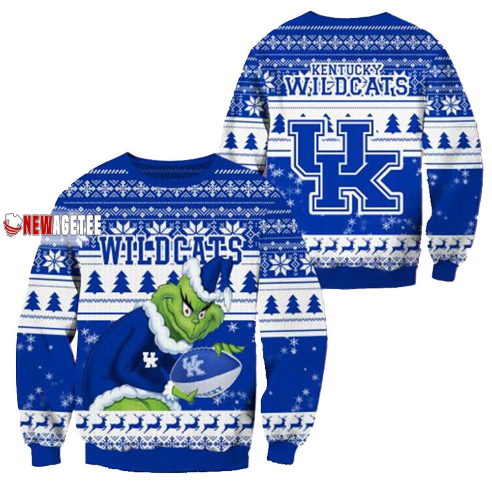 Grinch Stole Kentucky Wildcats Ncaa Christmas Ugly Sweater