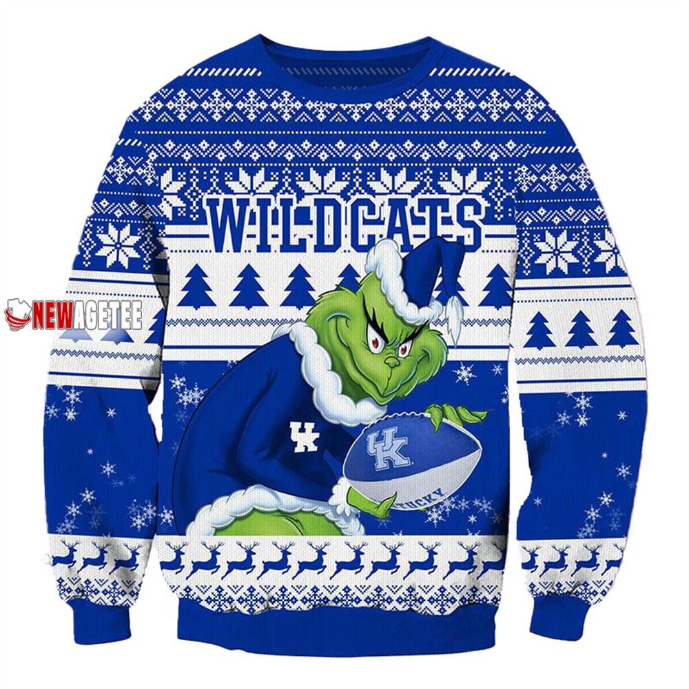 Grinch Stole Kentucky Wildcats Ncaa Christmas Ugly Sweater