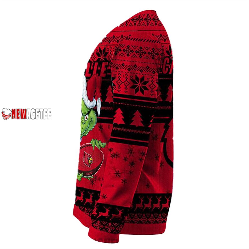 Grinch Stole Louisville Cardinals Ncaa Christmas Ugly Sweater