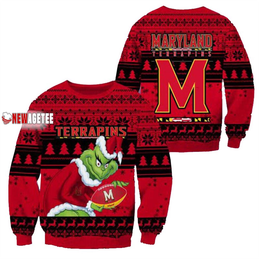 Grinch Stole Maryland Terrapins Ncaa Christmas Ugly Sweater