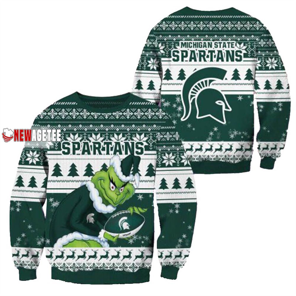 Grinch Stole Michigan State Spartans Ncaa Christmas Ugly Sweater