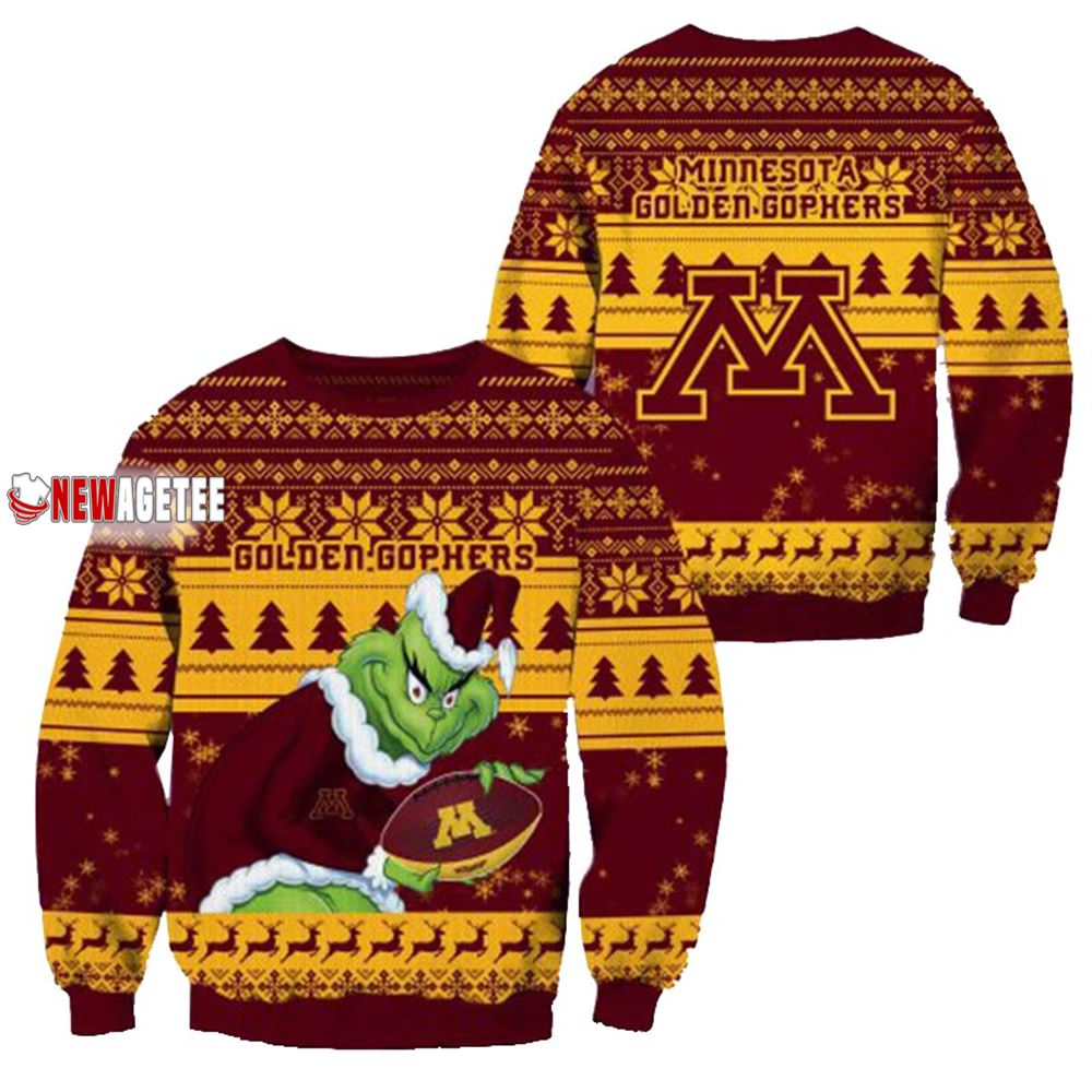 Grinch Stole Minnesota Golden Gophers Ncaa Christmas Ugly Sweater