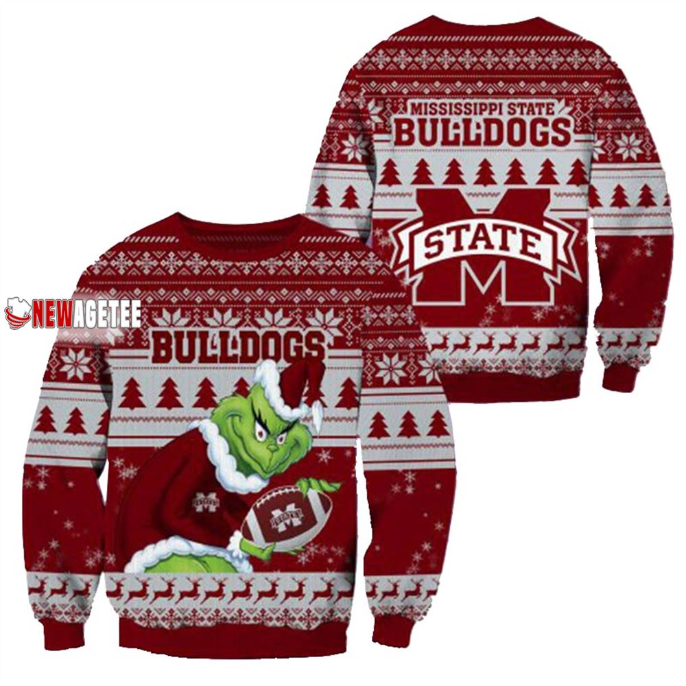 Grinch Stole Mississippi State Bulldogs Ncaa Christmas Ugly Sweater