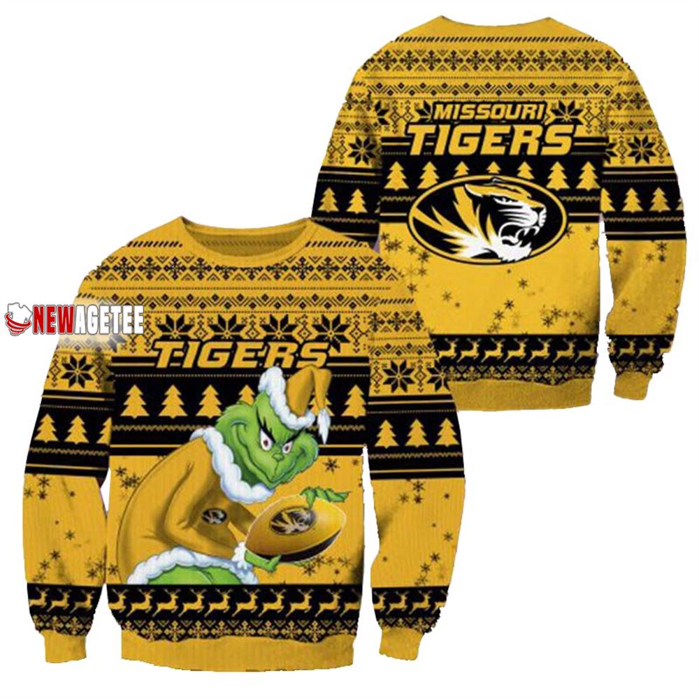 Grinch Stole Missouri Tigers Ncaa Christmas Ugly Sweater
