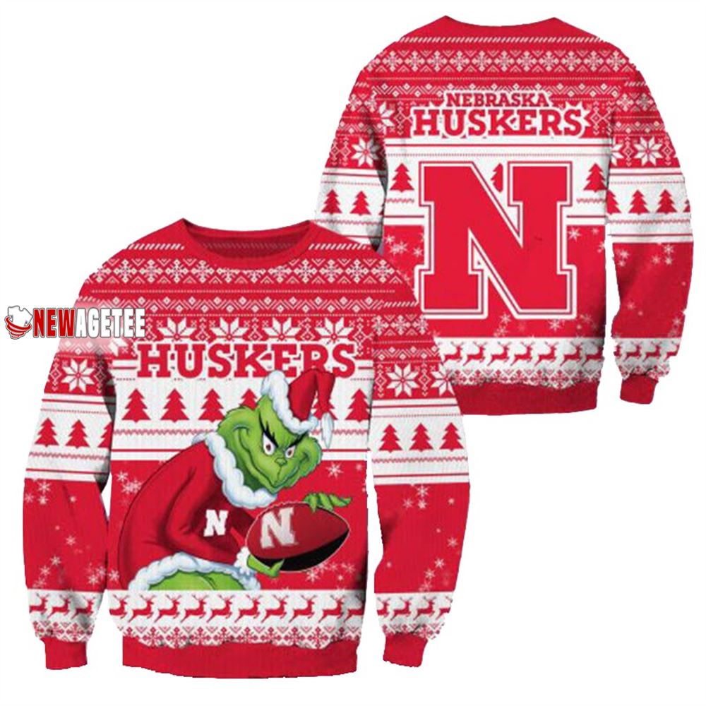 Grinch Stole Nebraska Cornhuskers Ncaa Christmas Ugly Sweater