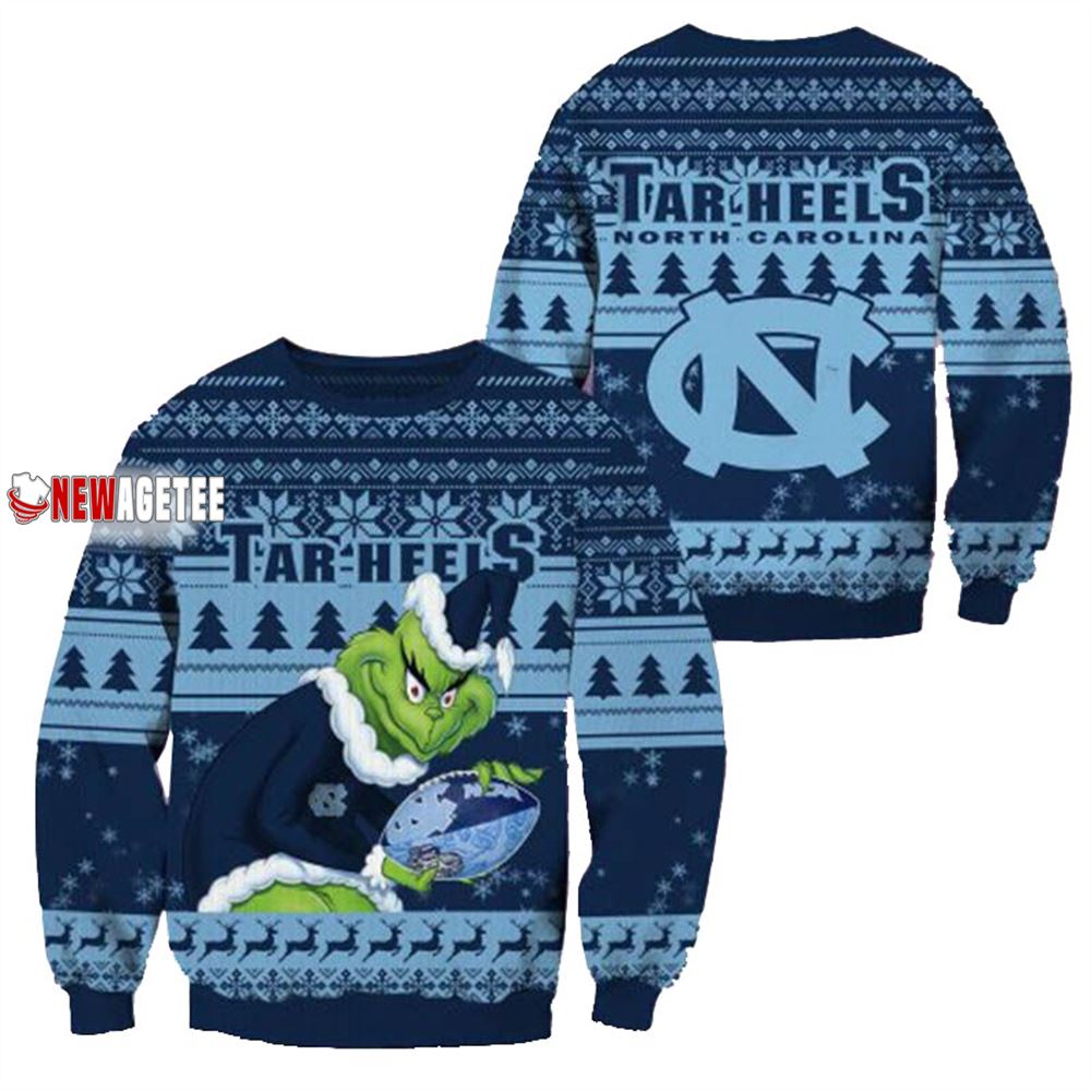 Grinch Stole North Carolina Tar Heels Ncaa Christmas Ugly Sweater