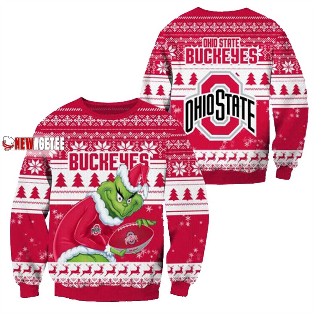 Grinch Stole Ohio State Buckeyes Ncaa Christmas Ugly Sweater