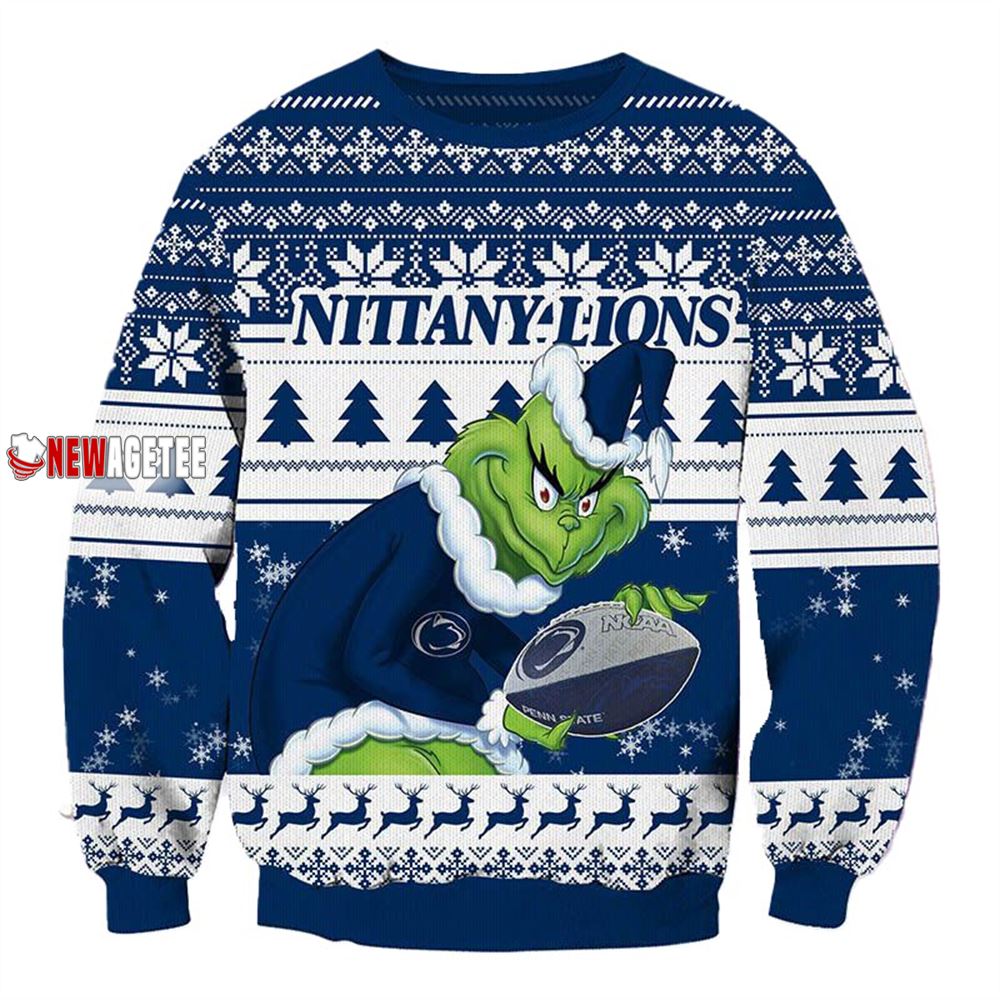 Grinch Stole Penn State Nittany Lions Ncaa Christmas Ugly Sweater