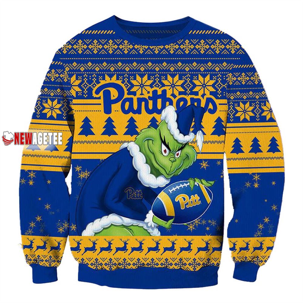 Grinch Stole Pittsburgh Panthers Ncaa Christmas Ugly Sweater