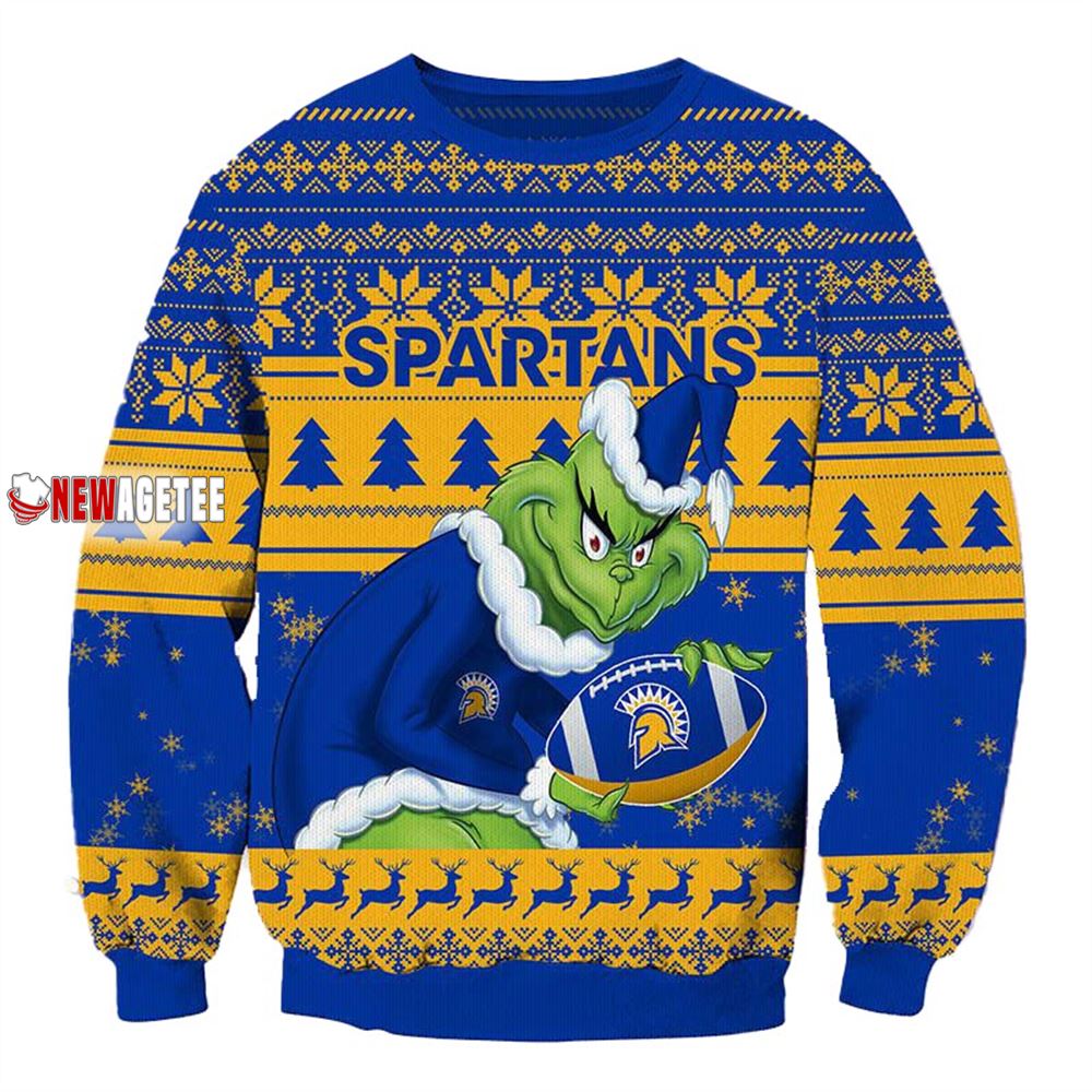 Grinch Stole San Jose State Spartans Ncaa Christmas Ugly Sweater
