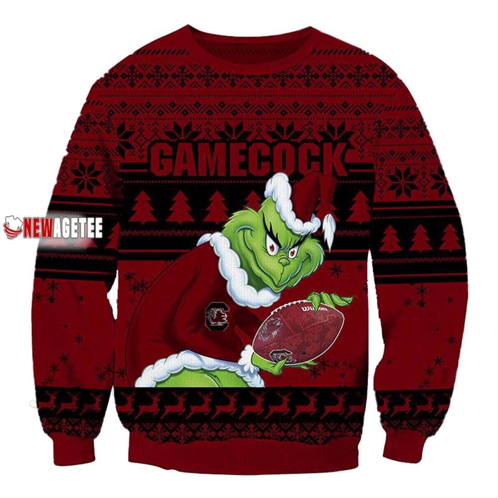 Grinch Stole South Carolina Gamecocks Ncaa Christmas Ugly Sweater