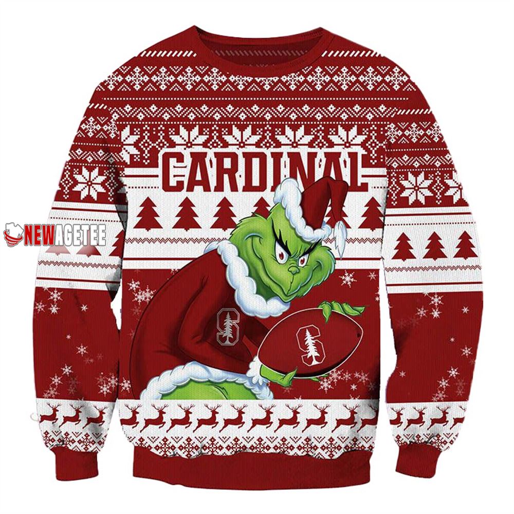 Grinch Stole Stanford Cardinal Ncaa Christmas Ugly Sweater