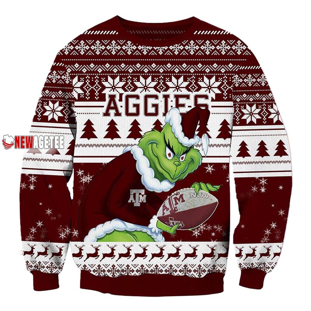 Grinch Stole Texas A And M Aggies Ncaa Christmas Ugly Sweater