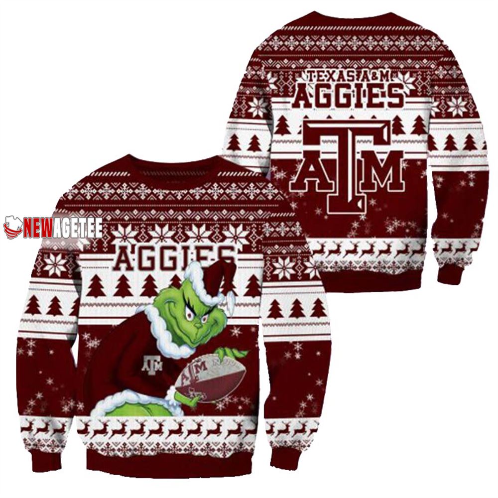 Grinch Stole Texas A And M Aggies Ncaa Christmas Ugly Sweater