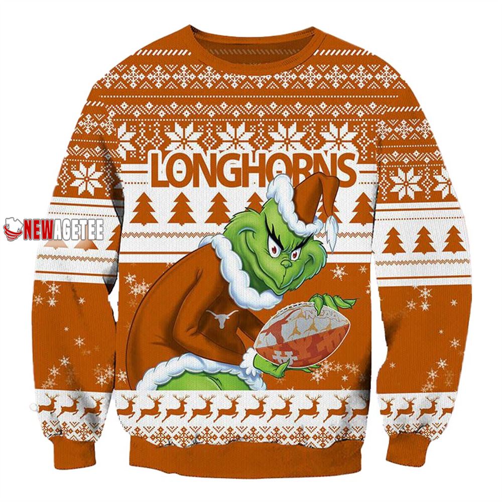 Grinch Stole Texas Longhorns Ncaa Christmas Ugly Sweater