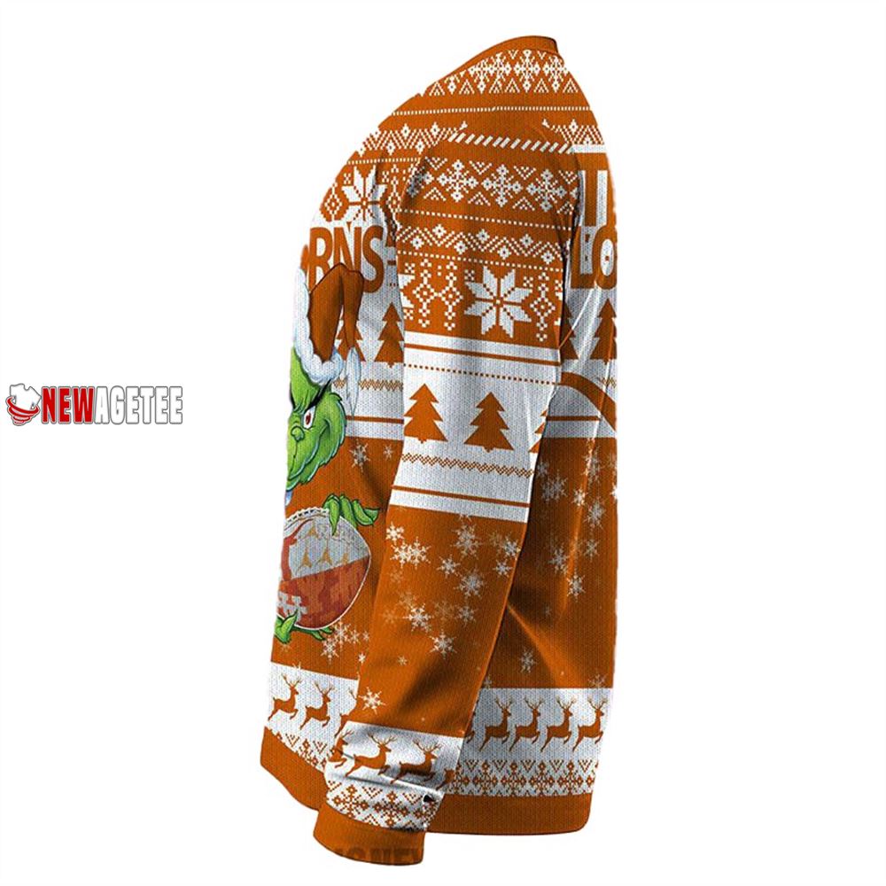 Grinch Stole Texas Longhorns Ncaa Christmas Ugly Sweater