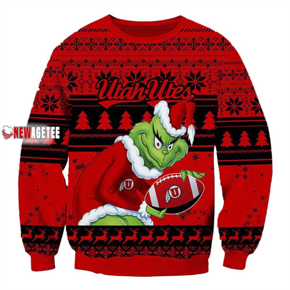Grinch Stole Utah Utes Ncaa Christmas Ugly Sweater