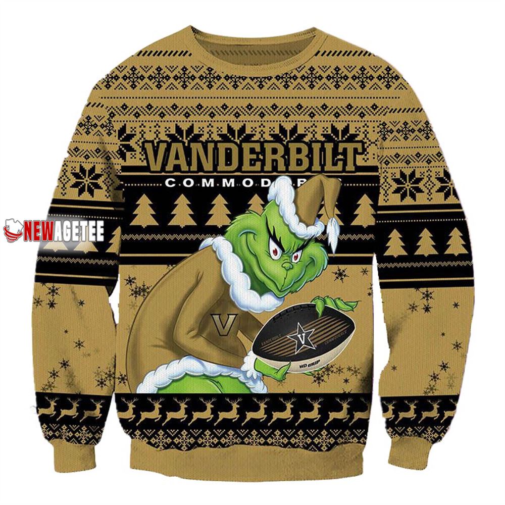 Grinch Stole Vanderbilt Commodores Ncaa Christmas Ugly Sweater