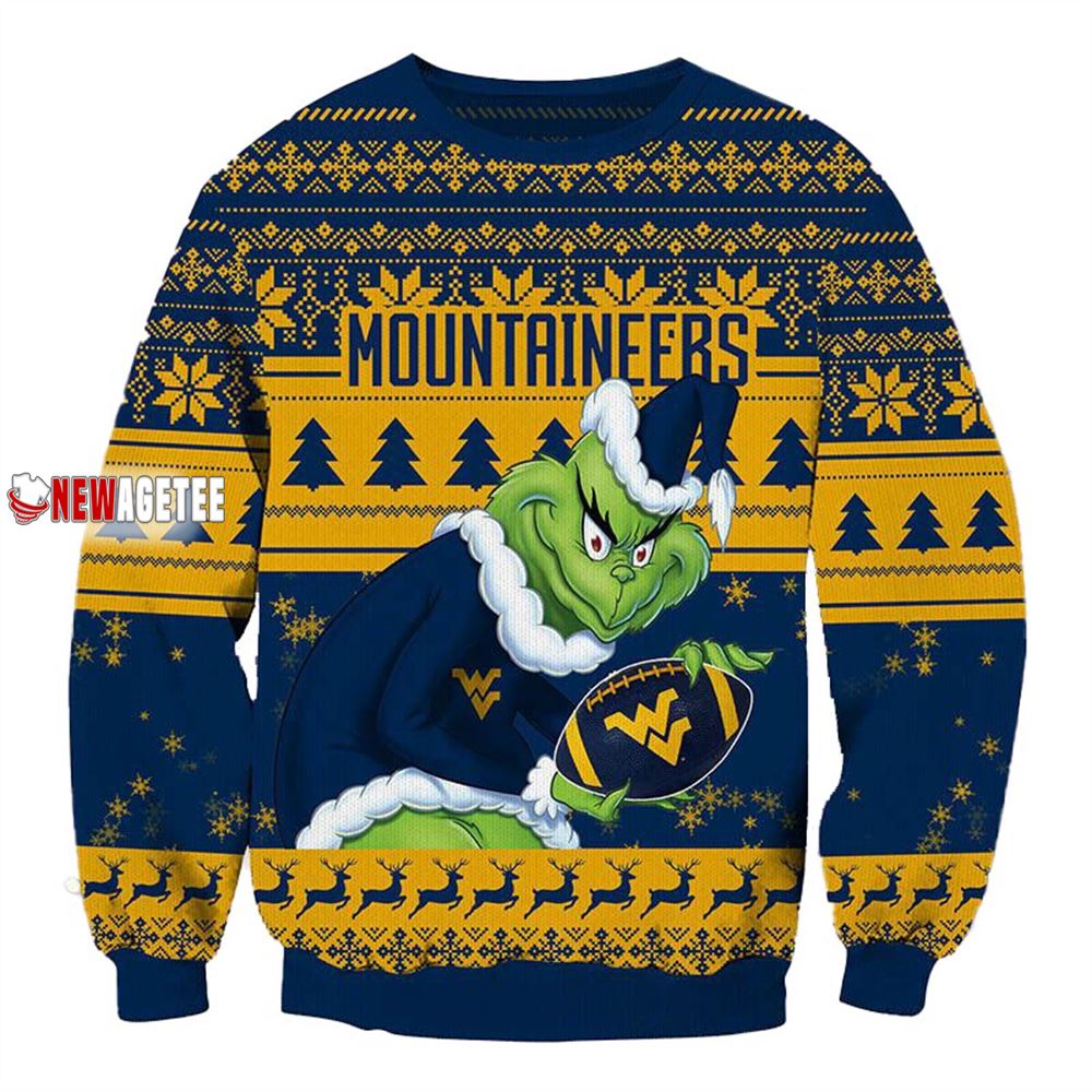 Grinch Stole West Virginia Mountaineers Ncaa Christmas Ugly Sweater