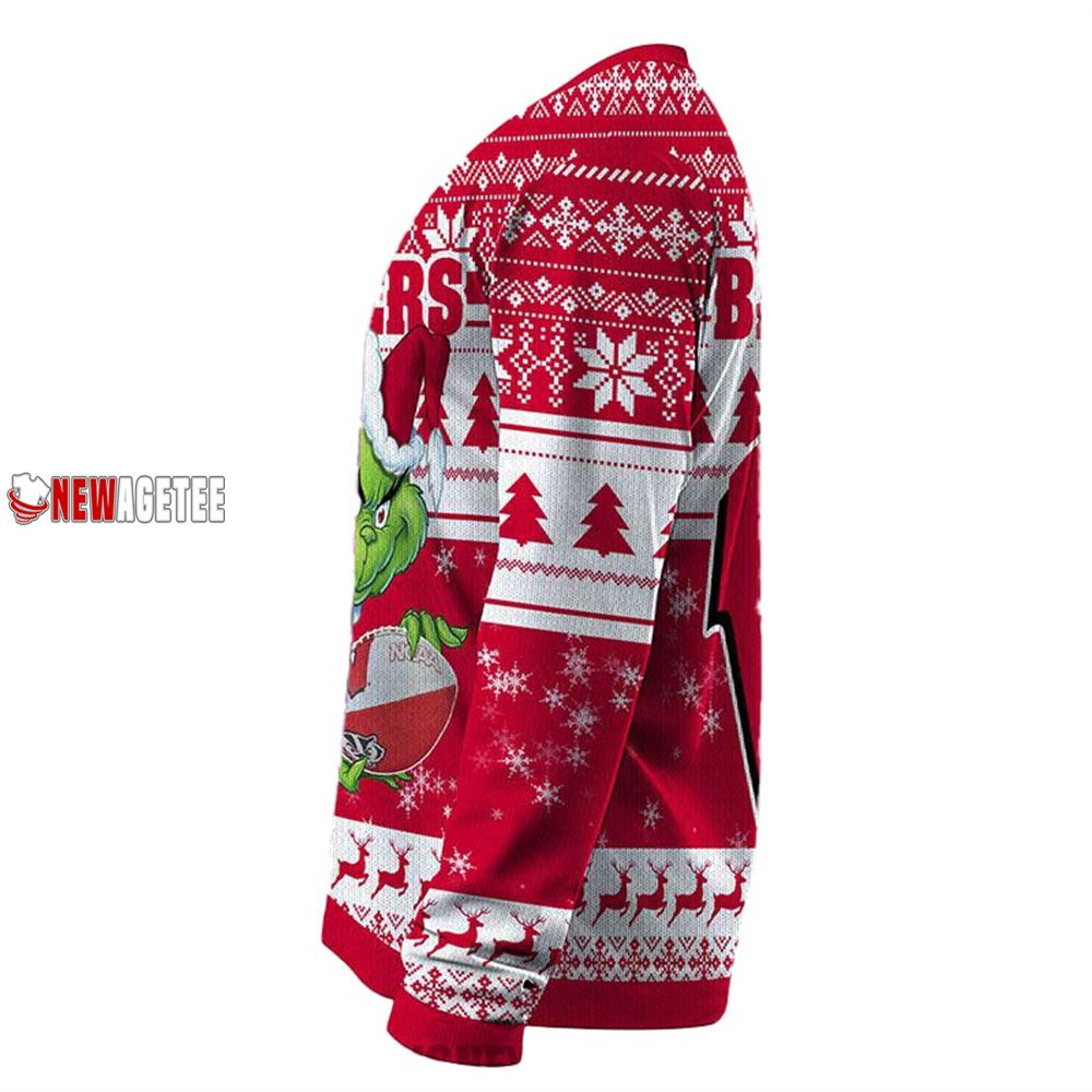 Grinch Stole Wisconsin Badgers Ncaa Christmas Ugly Sweater