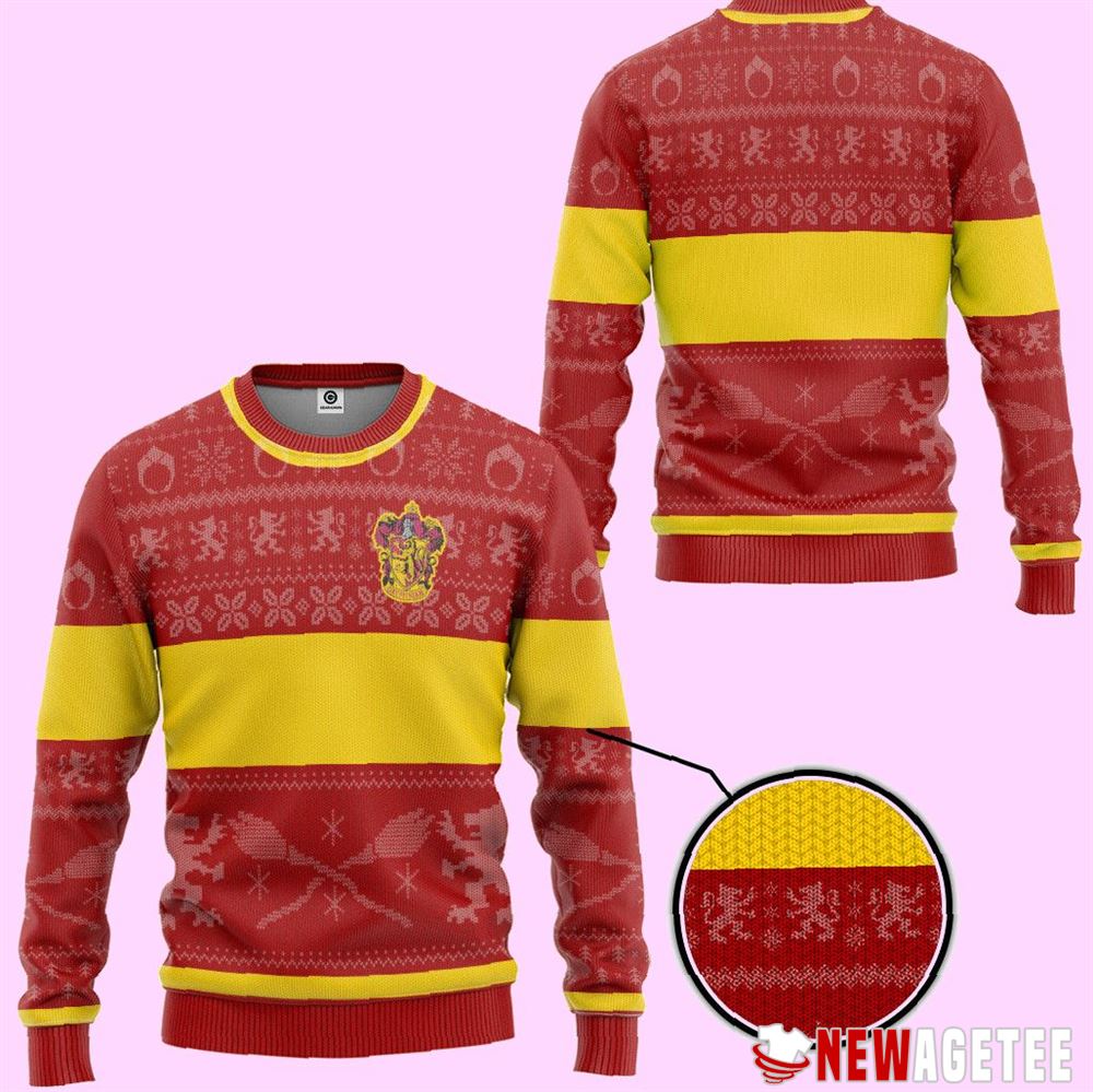Harry Potter Gryffindor Holiday Ugly Christmas Sweater