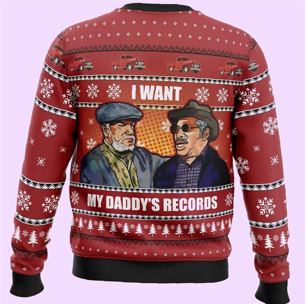 I Want My Daddys Records Sanford And Son Christmas Ugly Sweater