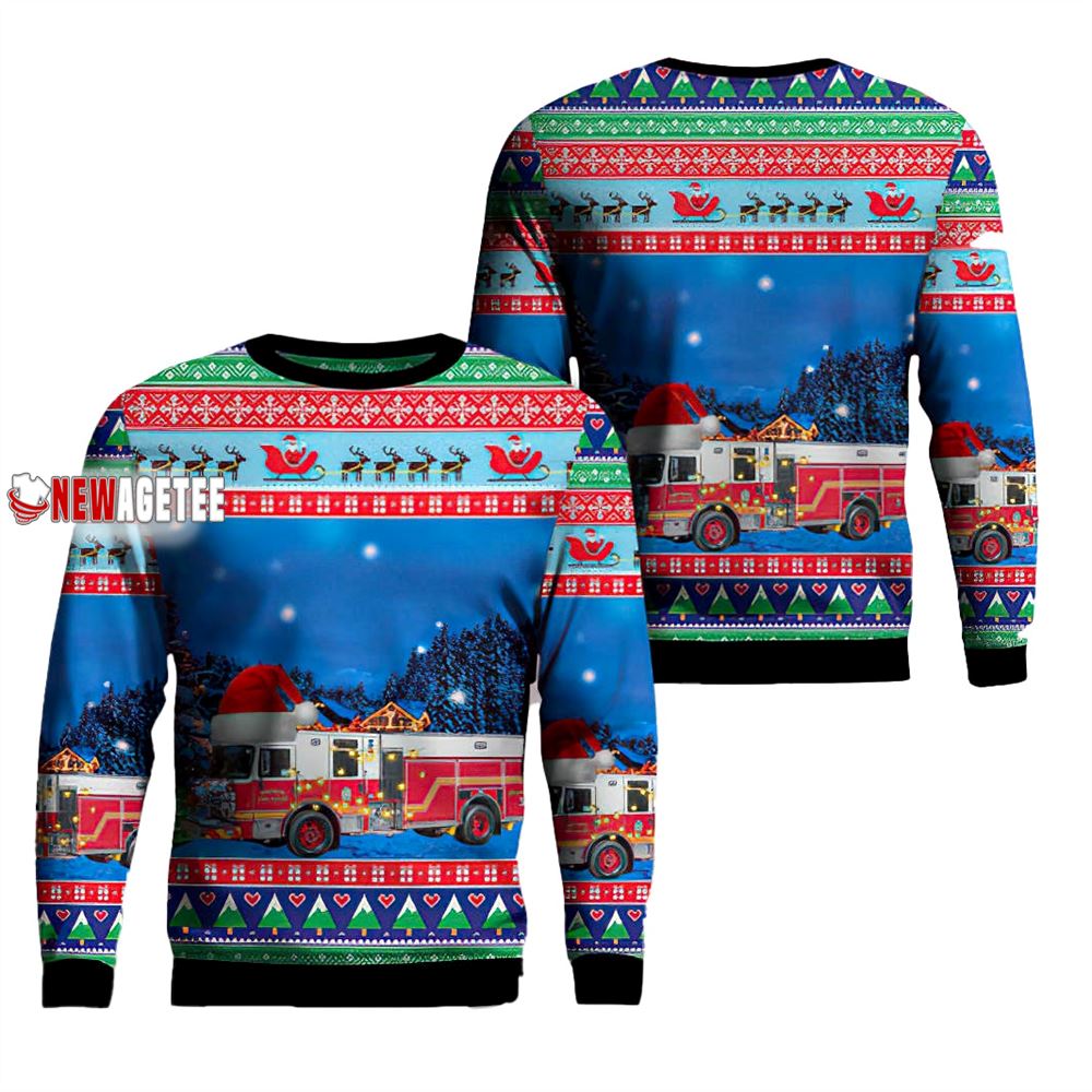 Las Vegas Fire Rescue Nevada Christmas Ugly Sweater