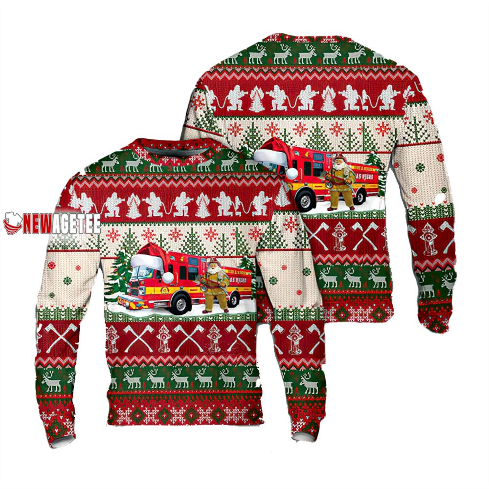 Las Vegas Fire Rescue Nevada Christmas Ugly Sweater
