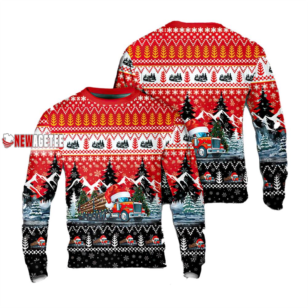 Logging Truck Christmas Sweater