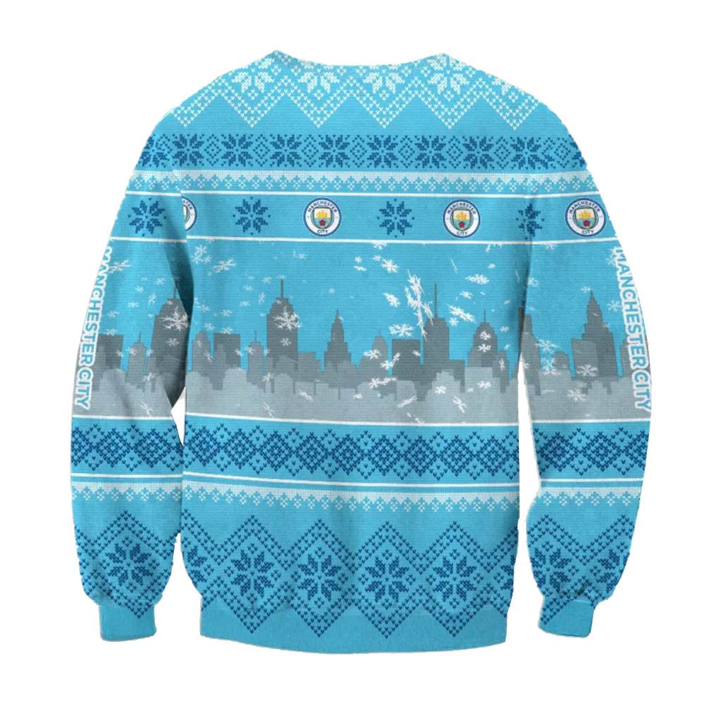 Manchester City Fc Logo Ugly Christmas Sweater