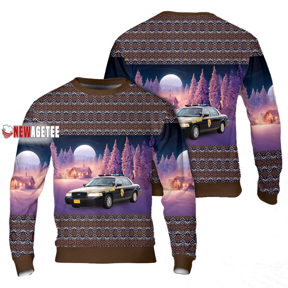 Maryland State Police Car Christmas Ugly Sweater