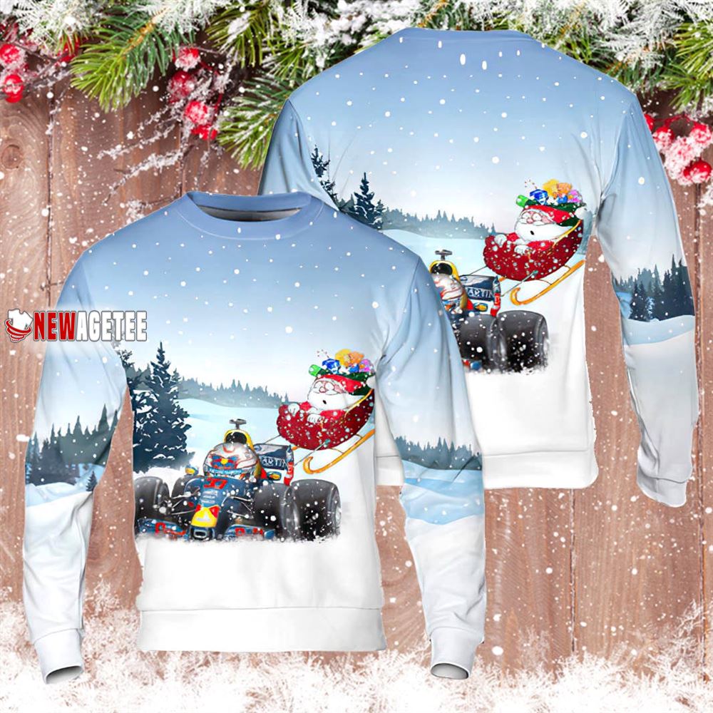 Max Verstappen Santa Formula 1 Motor Racing Christmas Sweater