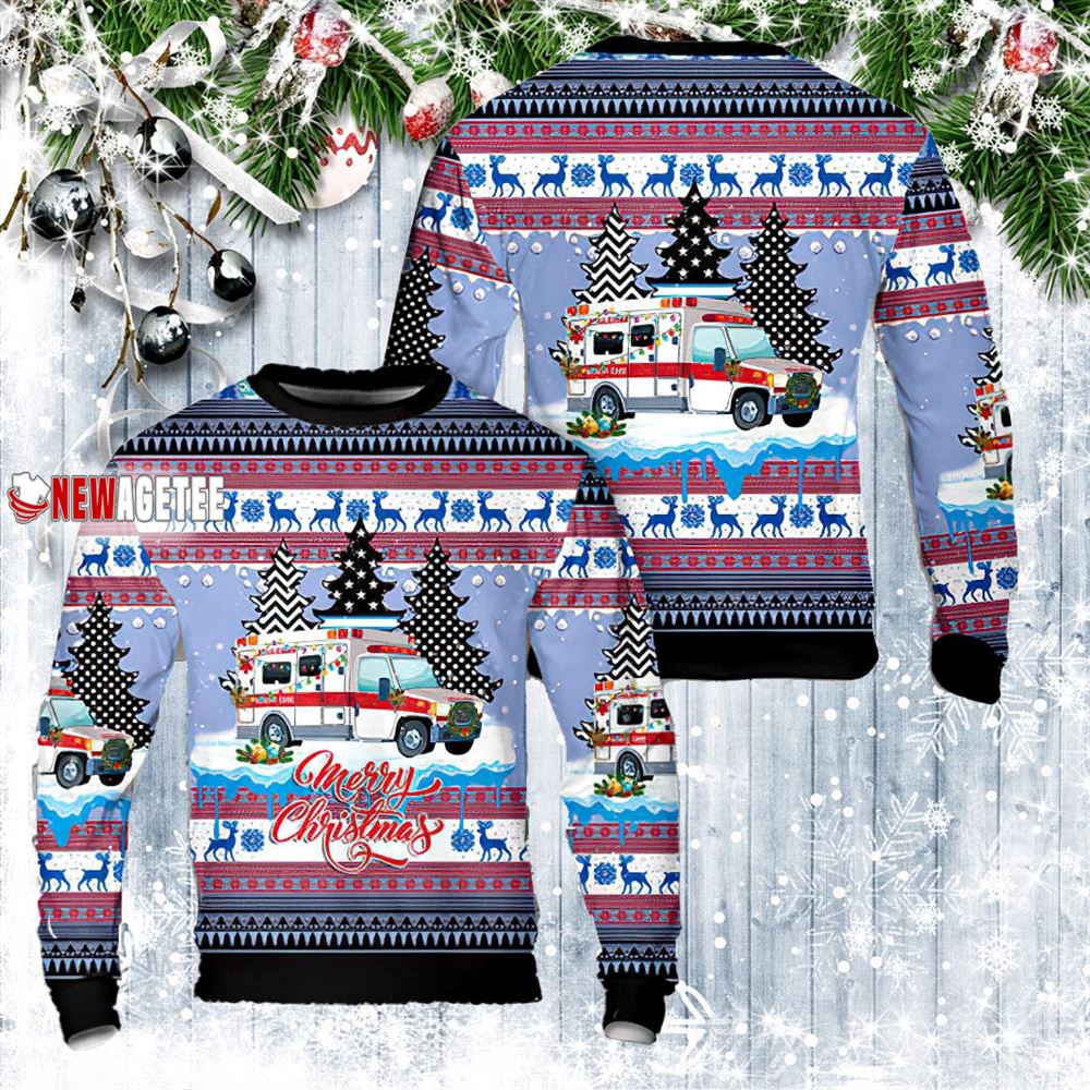 Merry Christmas Ems Trees Sweater