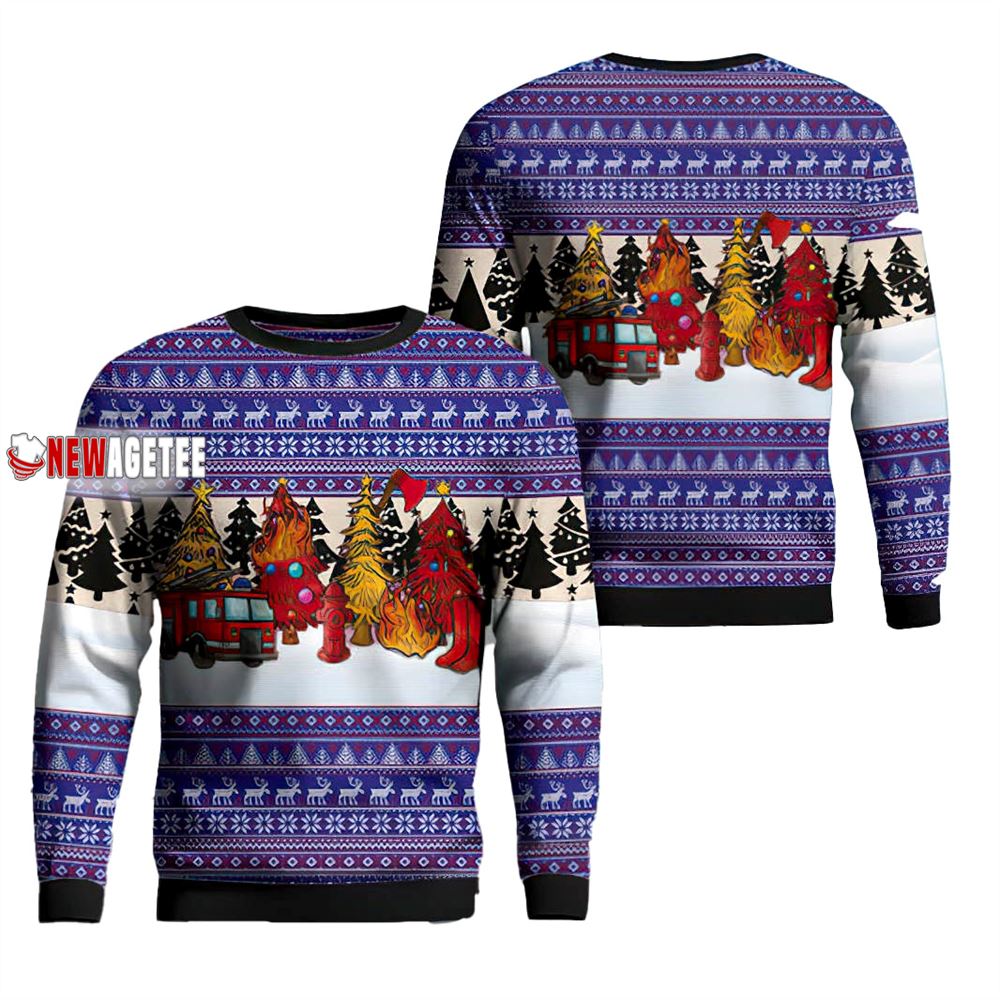 Merry Christmas Fire Tree Sweater