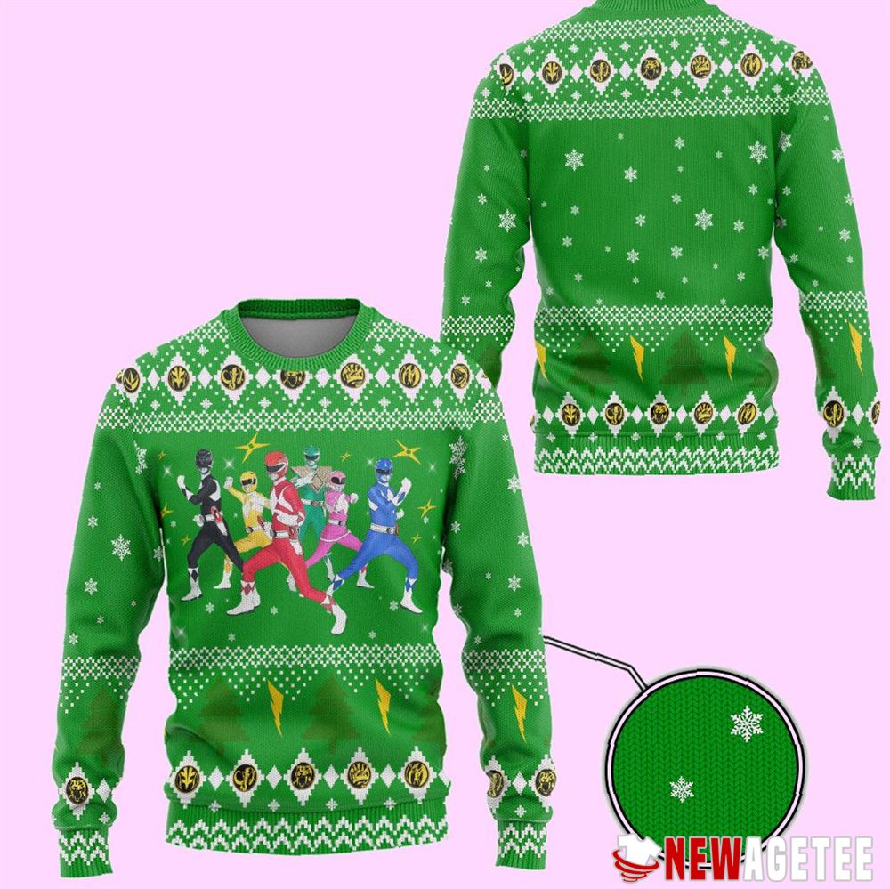 Mighty Morphin Power Rangers Ugly Christmas Sweater