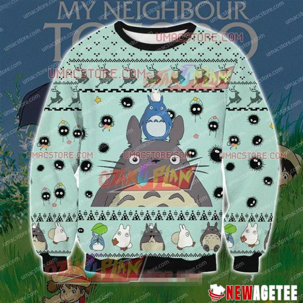 Magical Ponyo Blue Ugly Christmas Sweater