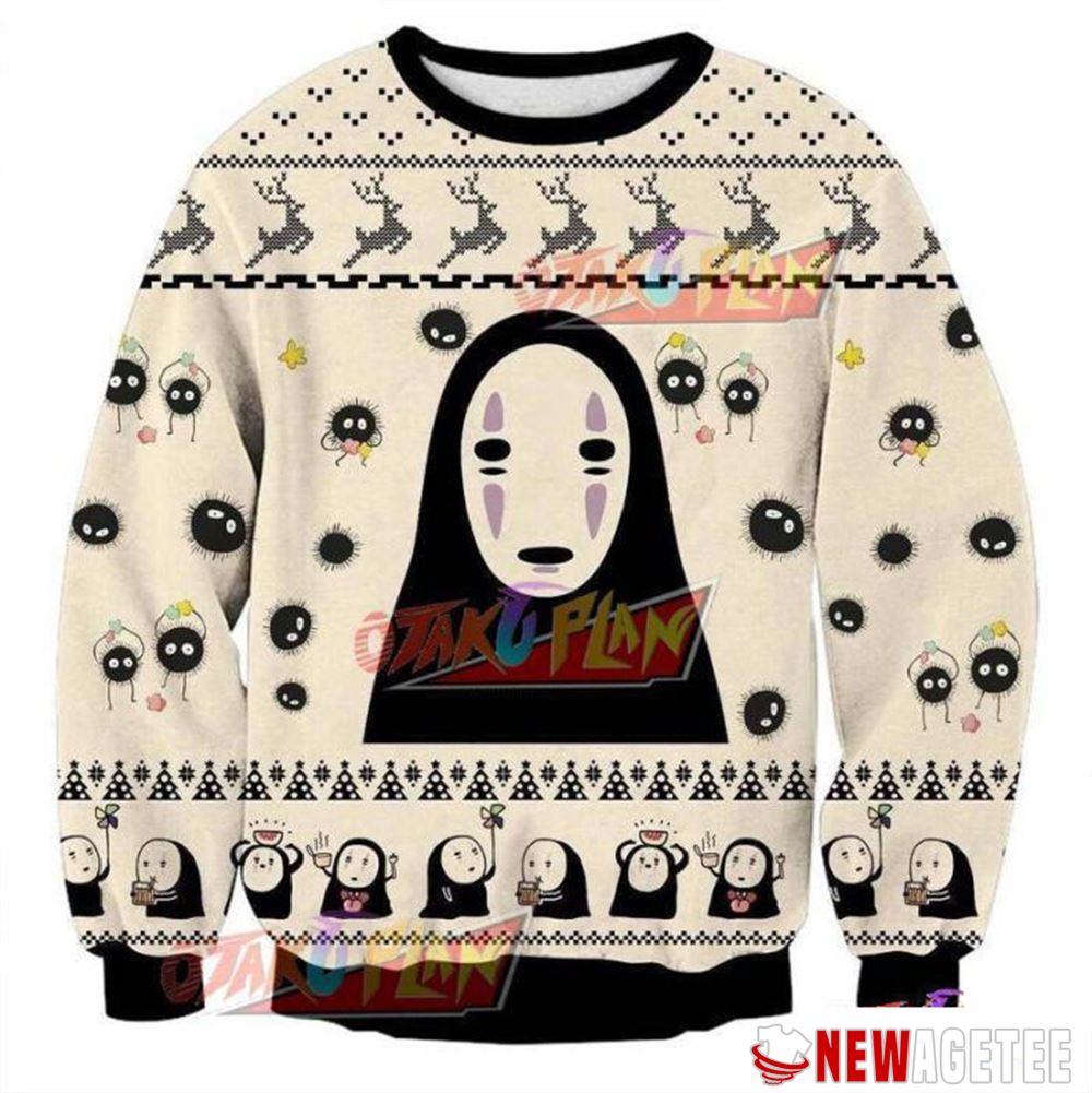 No Face Gold Nuggets Spirited Away Christmas Ugly Sweater