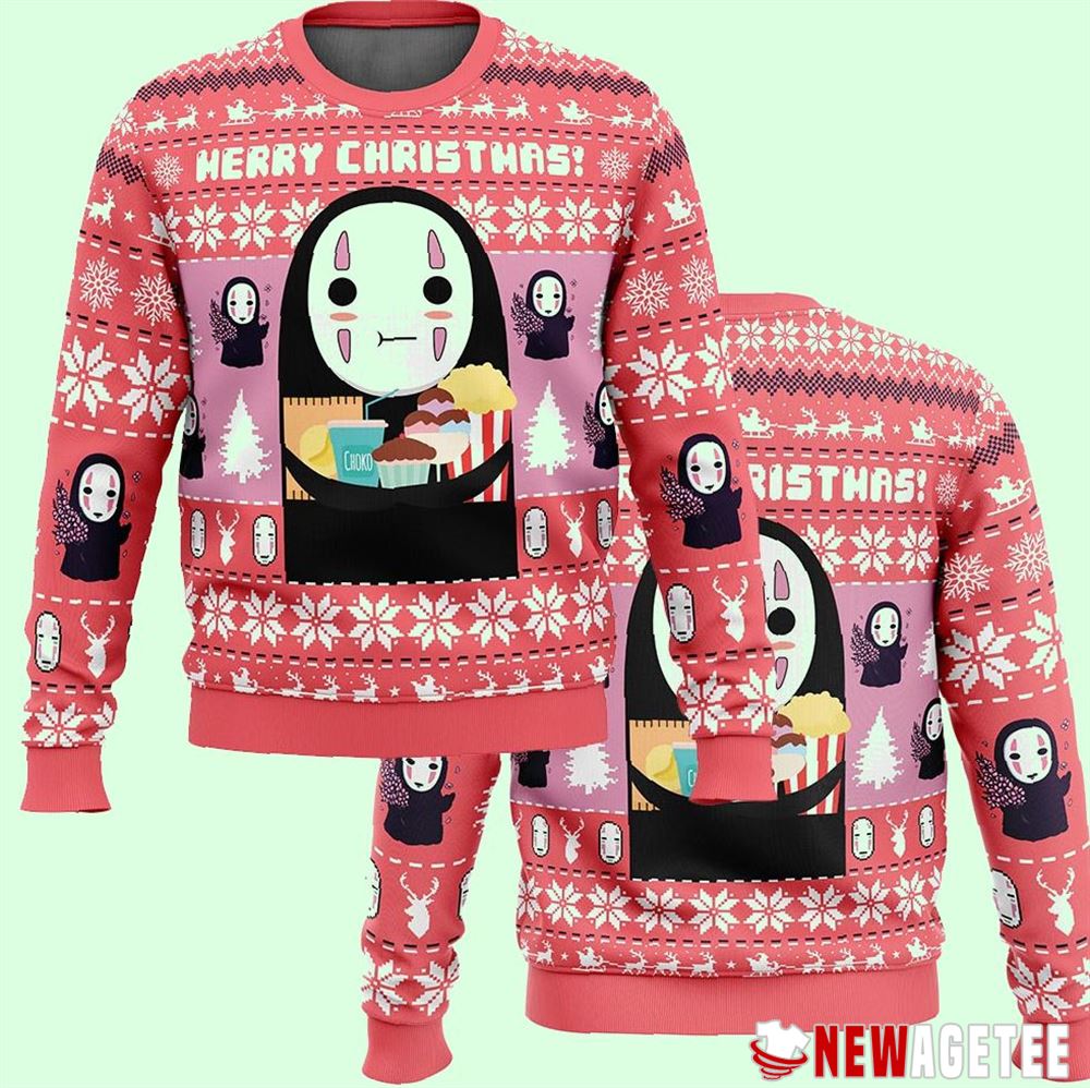 No Face Spirited Away Ugly Christmas Sweater