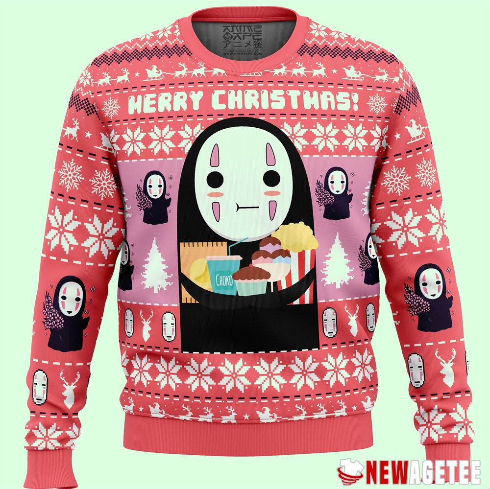No Face Spirited Away Ugly Christmas Sweater