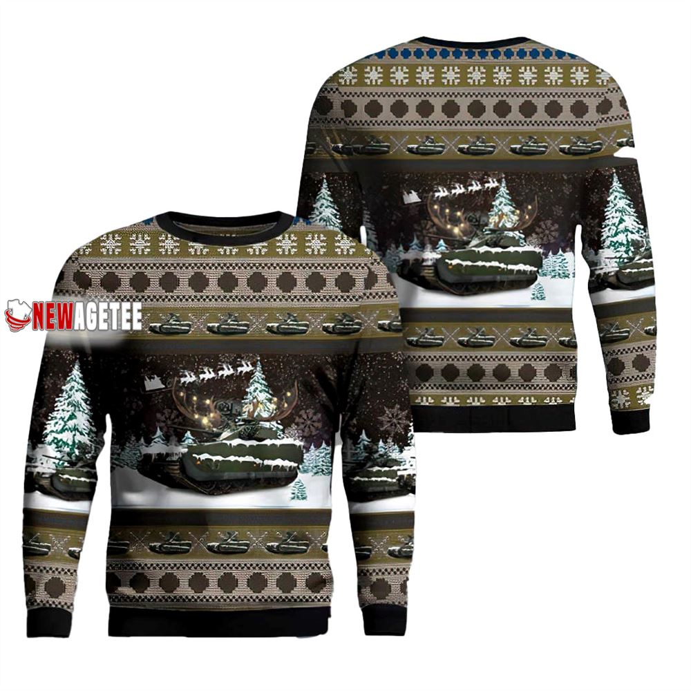 Norwegian Army Cv90 Infantry Fighting Vehicle Christmas Ugly Sweater