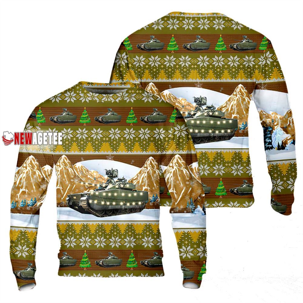 Norwegian Army Cv90 Infantry Fighting Vehicle Ugly Christmas Sweater