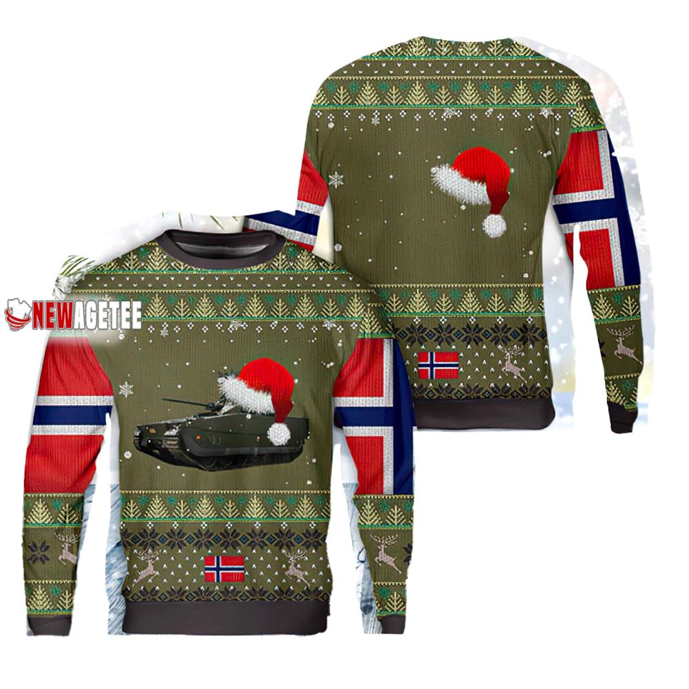 Norwegian Army Nm135 Stormpanservogn Christmas Ugly Sweater