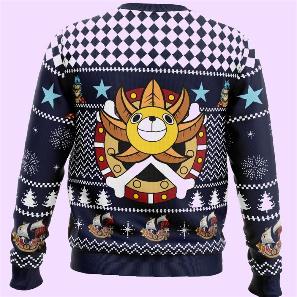 Straw Hat Pirates Ship Going Merry One Piece Christmas Ugly Sweater