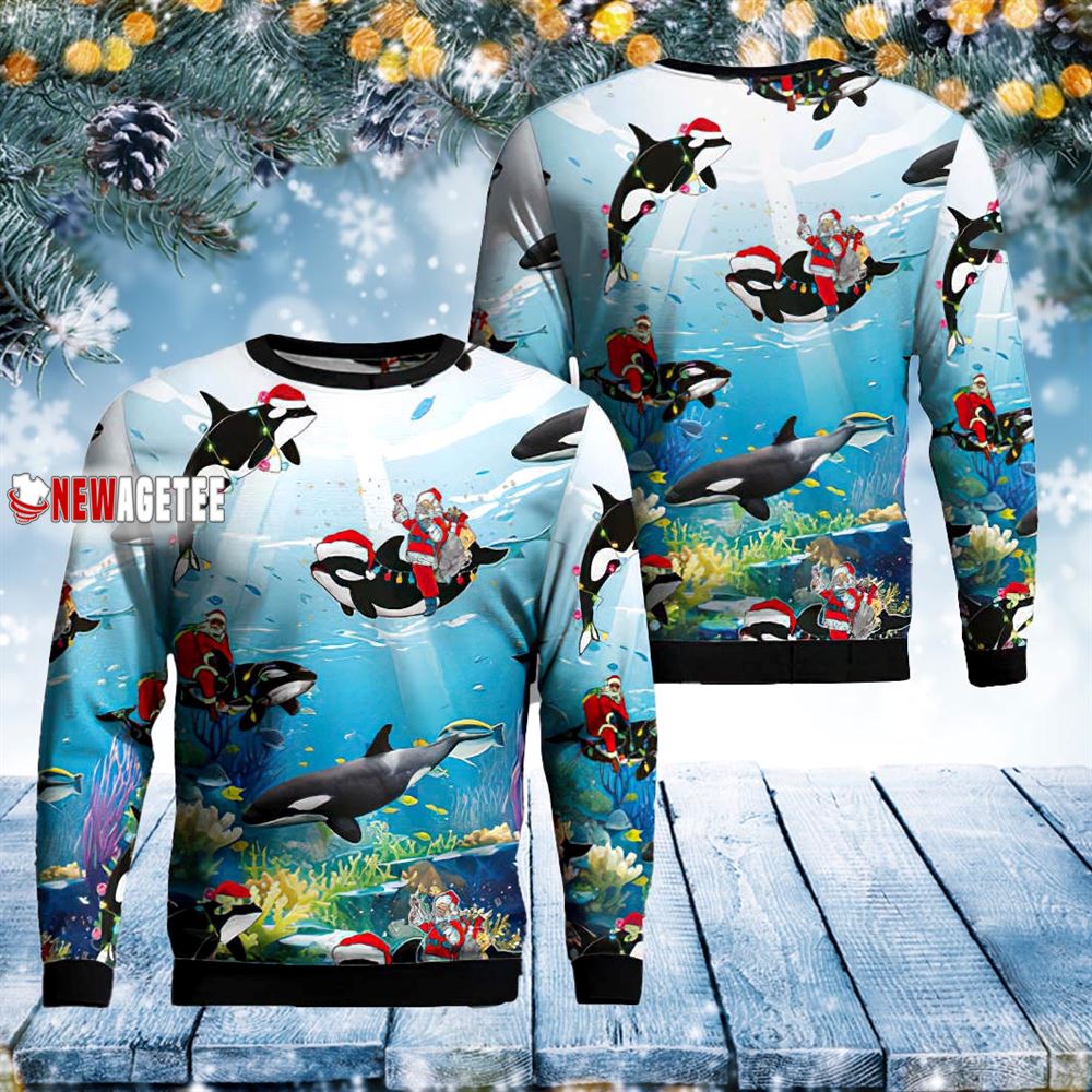 Orcas Killer Whales Christmas Sweater