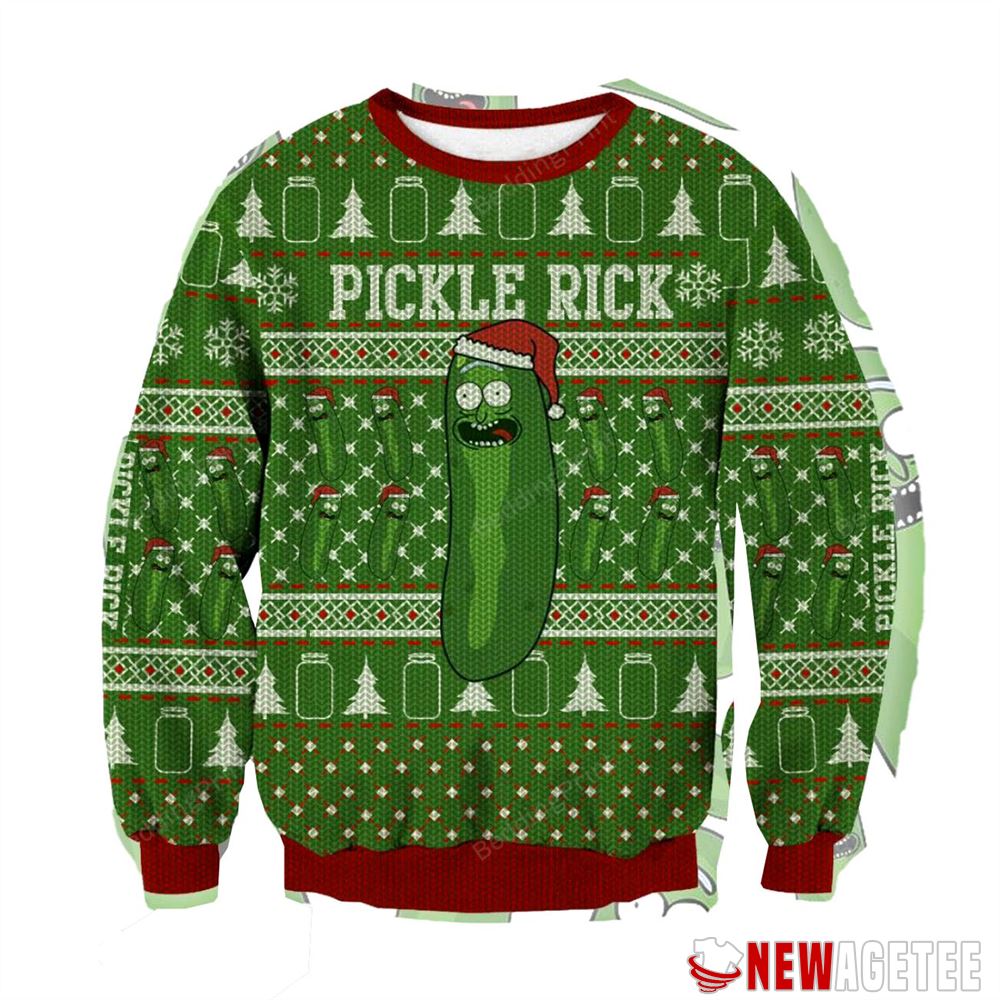 Pickle Rick Ugly Christmas Sweater Gift
