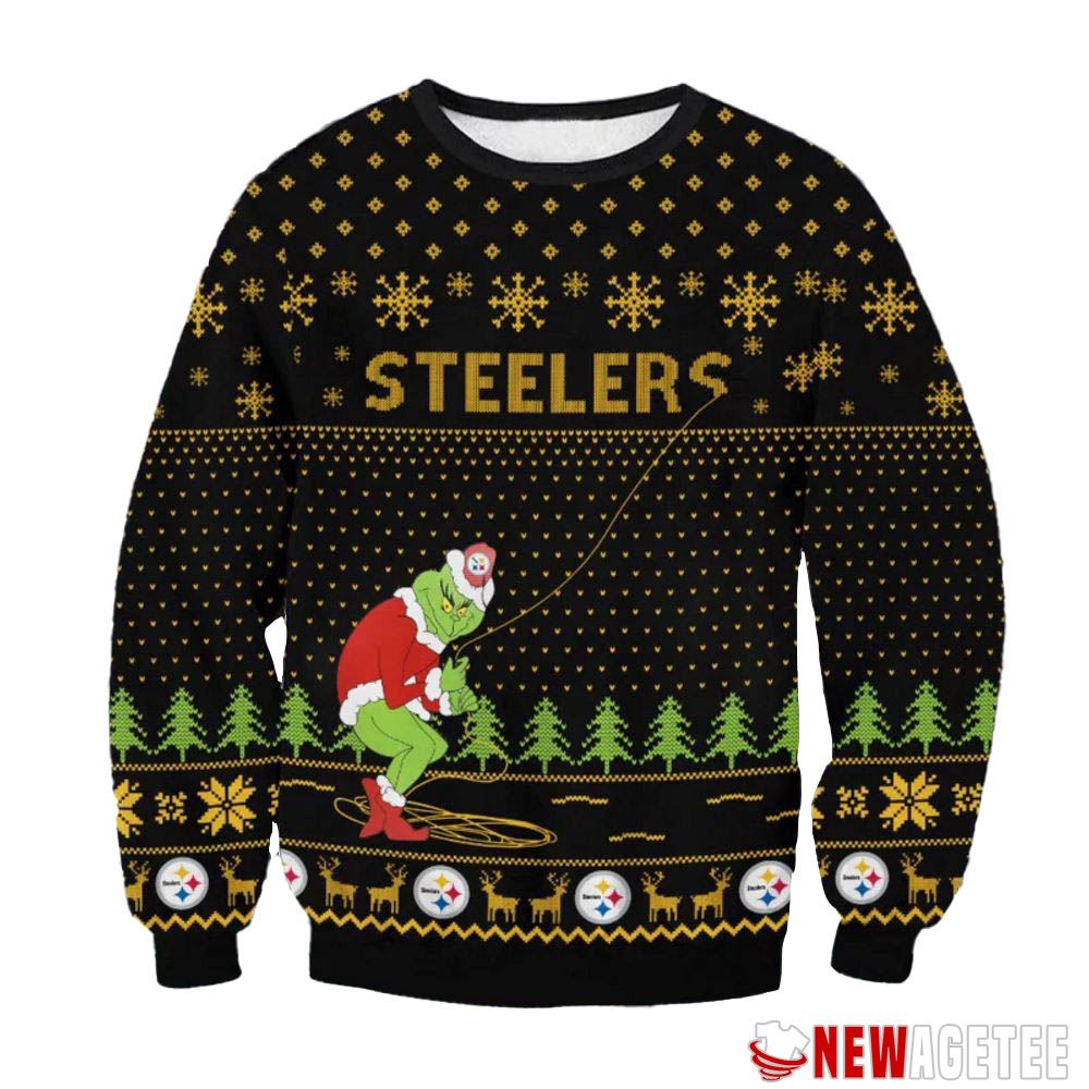 Pittsburgh Steelers Grinch I Hate People But I Love My Steelers Nfl Christmas Sweater