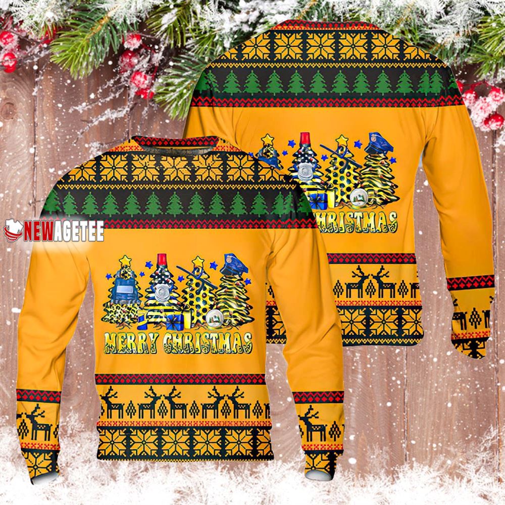 Police Christmas Trees Sweater