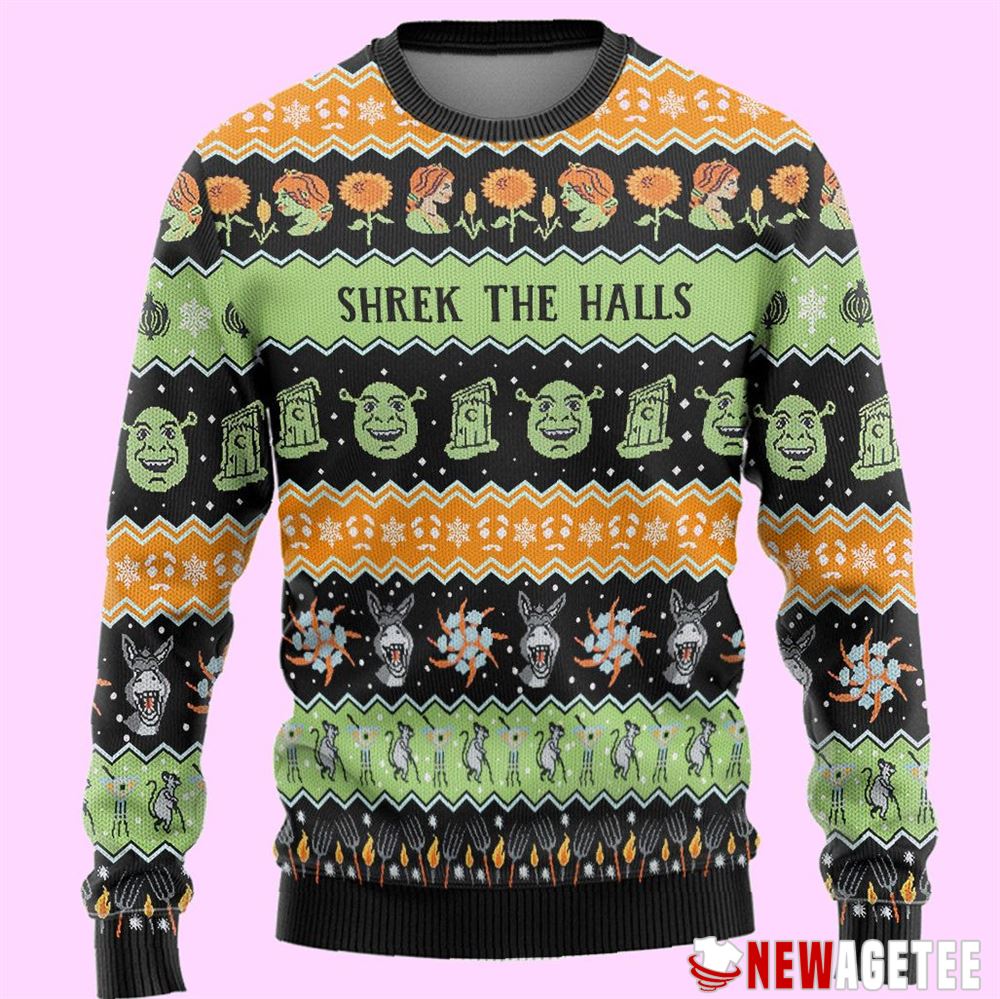 Shrek The Halls Ugly Christmas Sweater
