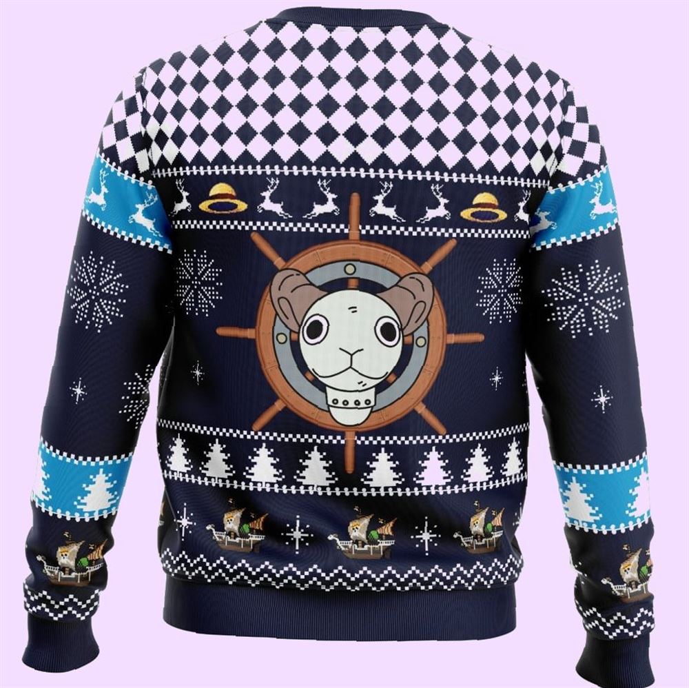 One Piece Going Merry Christmas Wool Knitted Sweater - Teeruto