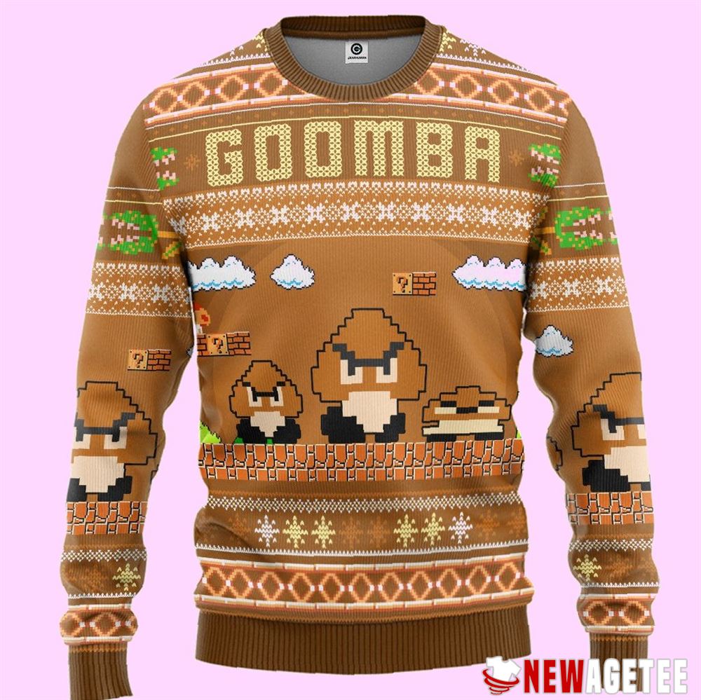 Super Mario Goomba Ugly Christmas Sweater